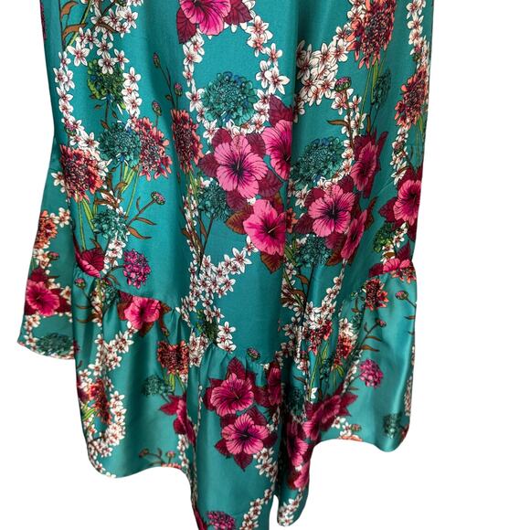 Sandro‎ Tinca Floral-Print Silk Midi Wrap Dress Size FR 36 - Picture 8 of 14